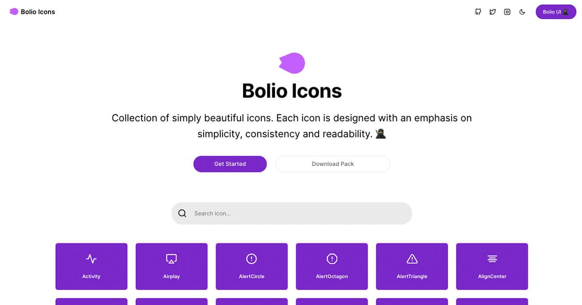 Bolio Icons